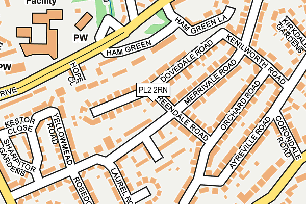 PL2 2RN map - OS OpenMap – Local (Ordnance Survey)