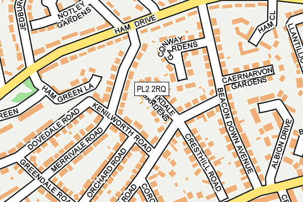 PL2 2RQ map - OS OpenMap – Local (Ordnance Survey)