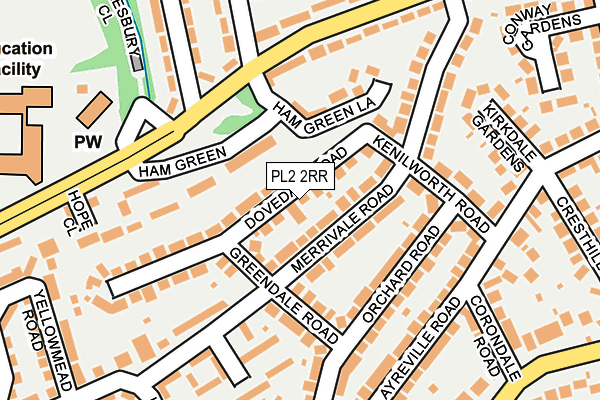 PL2 2RR map - OS OpenMap – Local (Ordnance Survey)