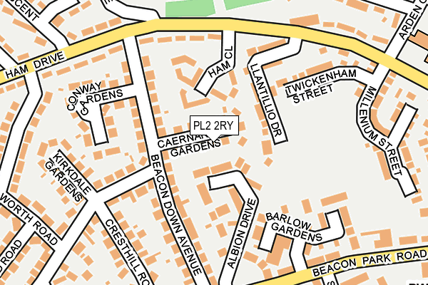 PL2 2RY map - OS OpenMap – Local (Ordnance Survey)