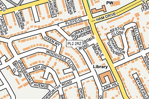 PL2 2RZ map - OS OpenMap – Local (Ordnance Survey)