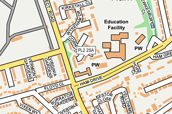 PL2 2SA map - OS OpenMap – Local (Ordnance Survey)