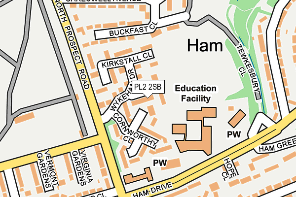 PL2 2SB map - OS OpenMap – Local (Ordnance Survey)