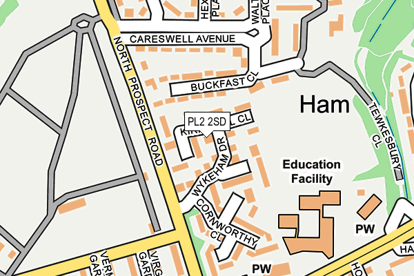 PL2 2SD map - OS OpenMap – Local (Ordnance Survey)