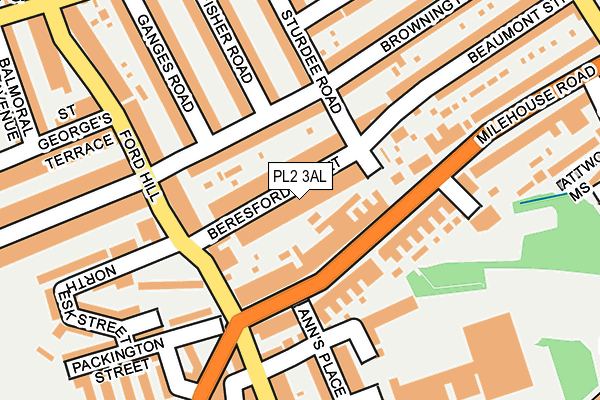 PL2 3AL map - OS OpenMap – Local (Ordnance Survey)