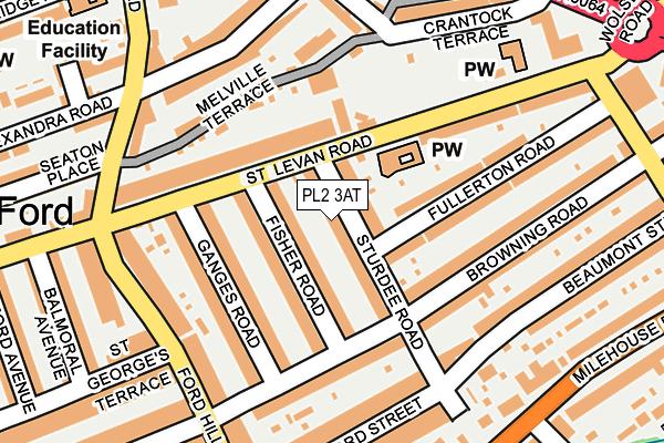 PL2 3AT map - OS OpenMap – Local (Ordnance Survey)