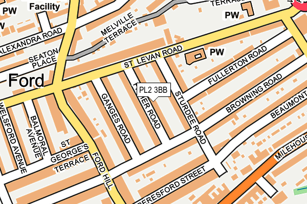 PL2 3BB map - OS OpenMap – Local (Ordnance Survey)