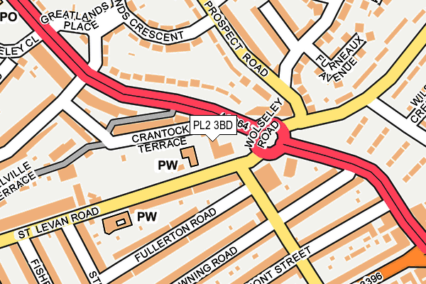 PL2 3BD map - OS OpenMap – Local (Ordnance Survey)