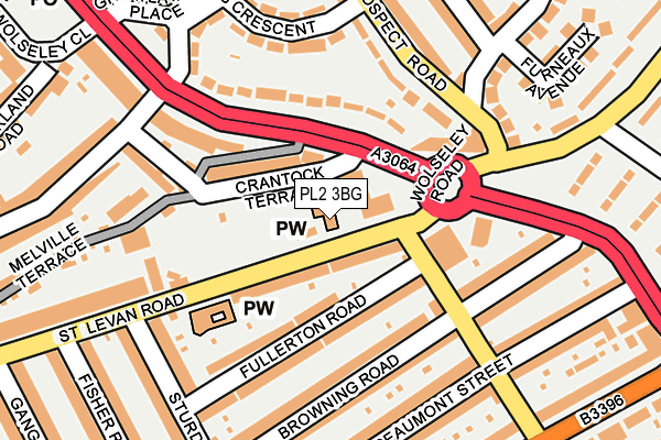 PL2 3BG map - OS OpenMap – Local (Ordnance Survey)