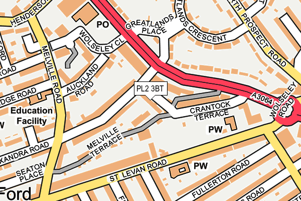 PL2 3BT map - OS OpenMap – Local (Ordnance Survey)