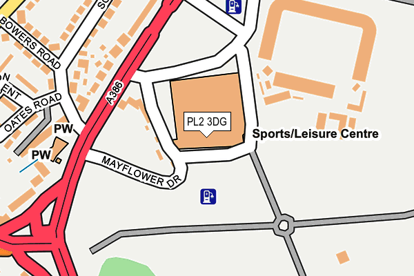 PL2 3DG map - OS OpenMap – Local (Ordnance Survey)