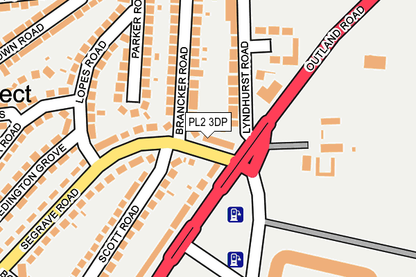 PL2 3DP map - OS OpenMap – Local (Ordnance Survey)