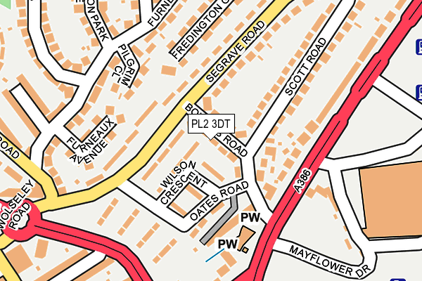 PL2 3DT map - OS OpenMap – Local (Ordnance Survey)