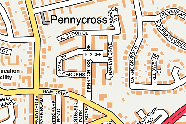 PL2 3EF map - OS OpenMap – Local (Ordnance Survey)