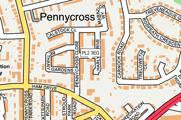 PL2 3EG map - OS OpenMap – Local (Ordnance Survey)