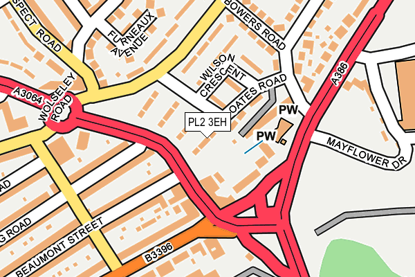 PL2 3EH map - OS OpenMap – Local (Ordnance Survey)