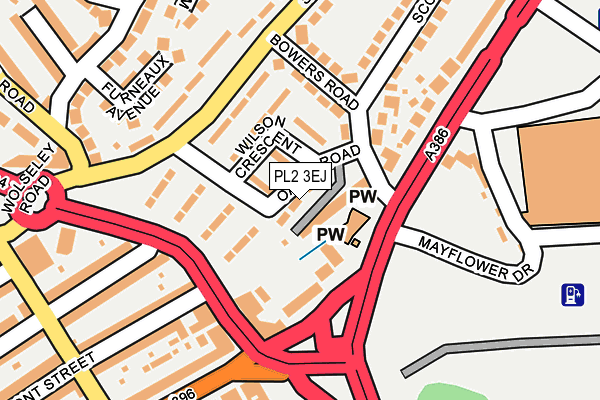 PL2 3EJ map - OS OpenMap – Local (Ordnance Survey)