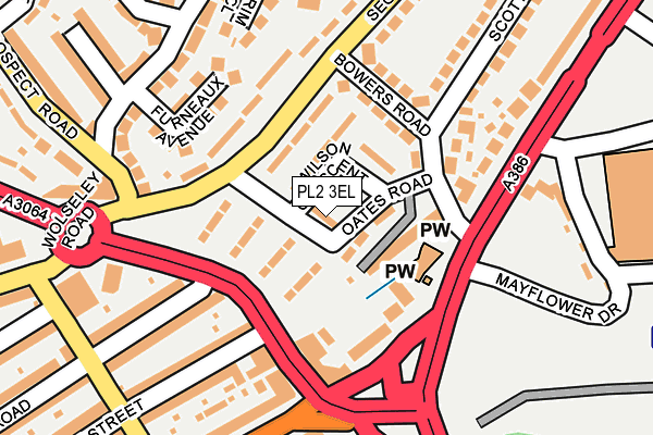 PL2 3EL map - OS OpenMap – Local (Ordnance Survey)