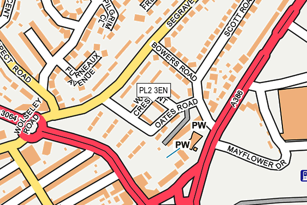 PL2 3EN map - OS OpenMap – Local (Ordnance Survey)