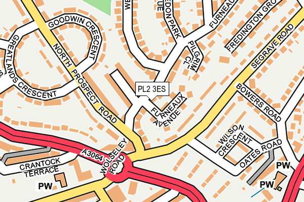 PL2 3ES map - OS OpenMap – Local (Ordnance Survey)