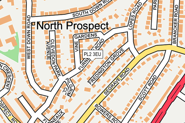 PL2 3EU map - OS OpenMap – Local (Ordnance Survey)