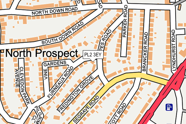 PL2 3EY map - OS OpenMap – Local (Ordnance Survey)