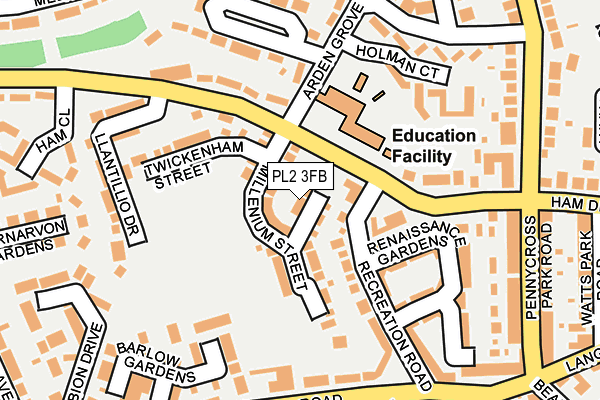 PL2 3FB map - OS OpenMap – Local (Ordnance Survey)