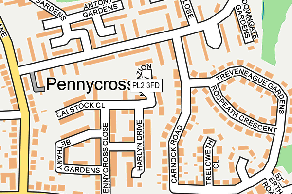 PL2 3FD map - OS OpenMap – Local (Ordnance Survey)