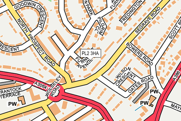 PL2 3HA map - OS OpenMap – Local (Ordnance Survey)