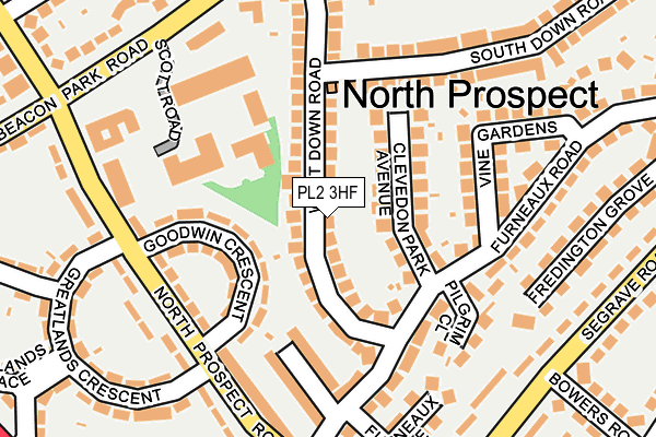 PL2 3HF map - OS OpenMap – Local (Ordnance Survey)