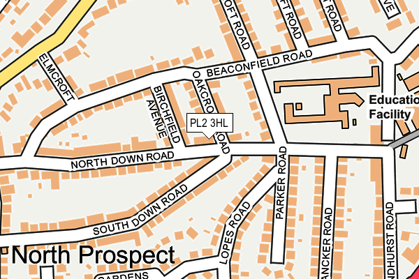 PL2 3HL map - OS OpenMap – Local (Ordnance Survey)