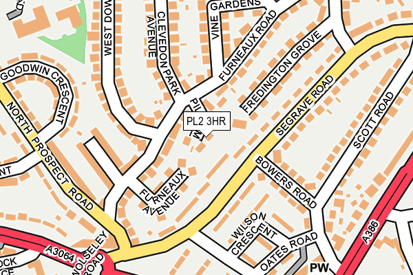 PL2 3HR map - OS OpenMap – Local (Ordnance Survey)