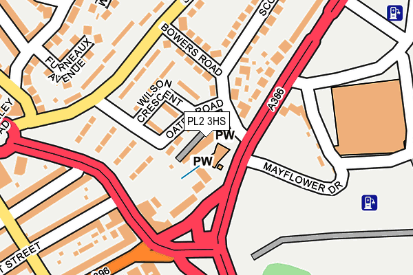 PL2 3HS map - OS OpenMap – Local (Ordnance Survey)