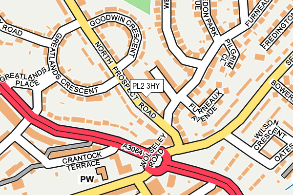 PL2 3HY map - OS OpenMap – Local (Ordnance Survey)
