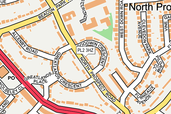 PL2 3HZ map - OS OpenMap – Local (Ordnance Survey)