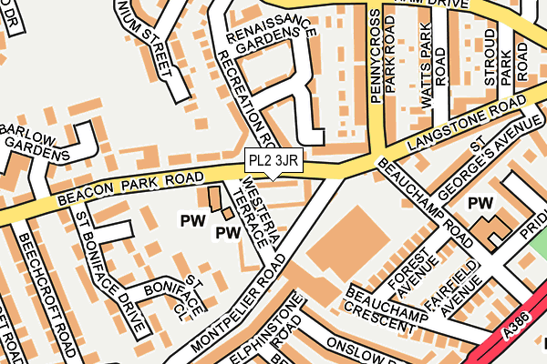 PL2 3JR map - OS OpenMap – Local (Ordnance Survey)