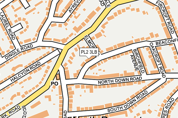PL2 3LB map - OS OpenMap – Local (Ordnance Survey)