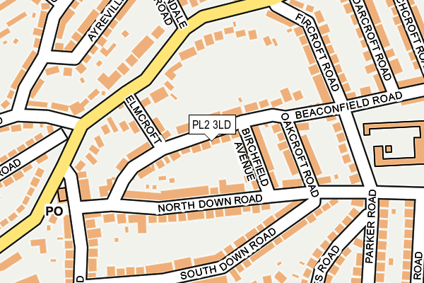 PL2 3LD map - OS OpenMap – Local (Ordnance Survey)