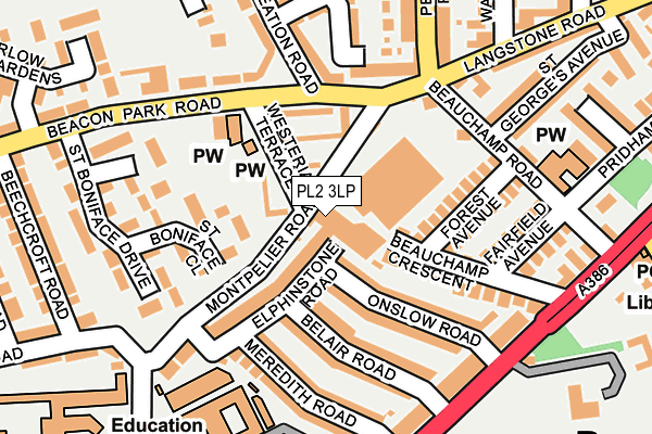 PL2 3LP map - OS OpenMap – Local (Ordnance Survey)