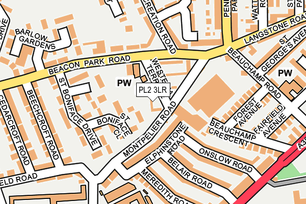 PL2 3LR map - OS OpenMap – Local (Ordnance Survey)