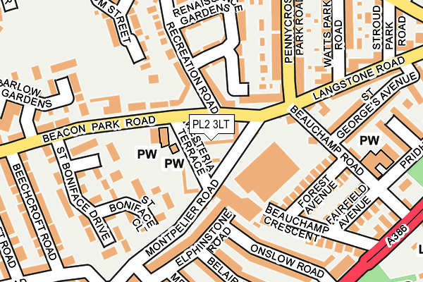 PL2 3LT map - OS OpenMap – Local (Ordnance Survey)