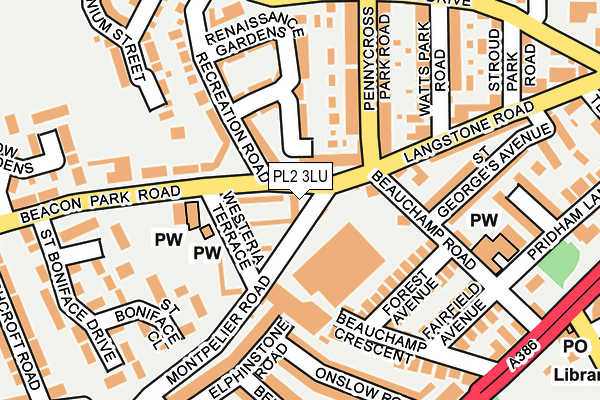 PL2 3LU map - OS OpenMap – Local (Ordnance Survey)