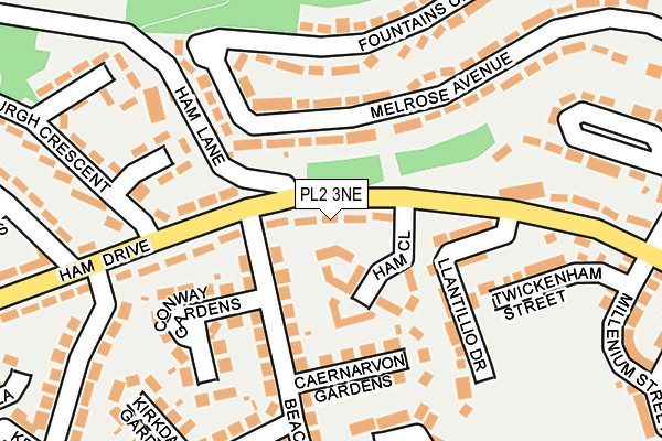 PL2 3NE map - OS OpenMap – Local (Ordnance Survey)