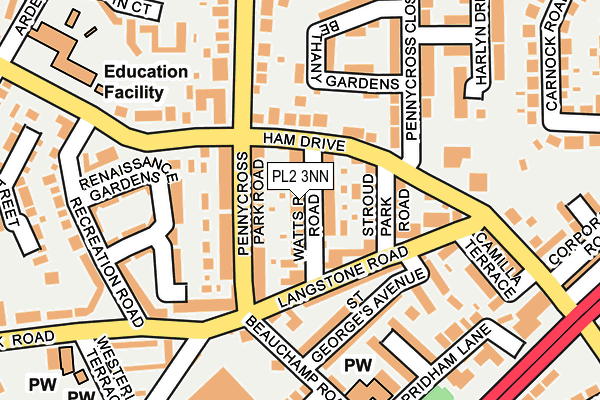 PL2 3NN map - OS OpenMap – Local (Ordnance Survey)