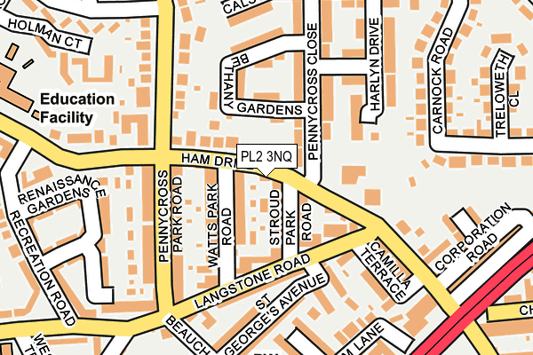 PL2 3NQ map - OS OpenMap – Local (Ordnance Survey)