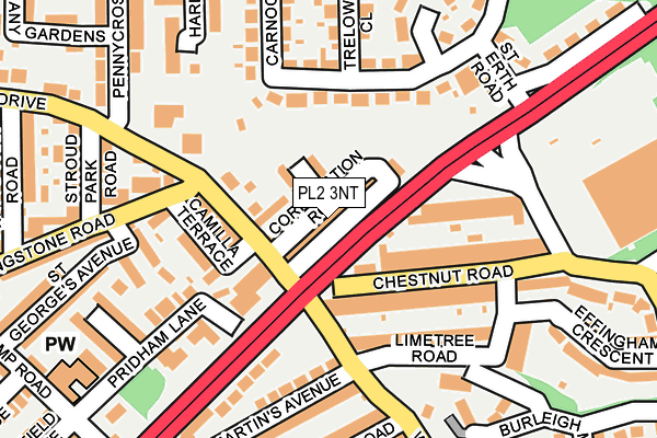 PL2 3NT map - OS OpenMap – Local (Ordnance Survey)