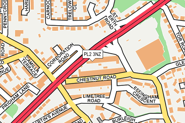 PL2 3NZ map - OS OpenMap – Local (Ordnance Survey)