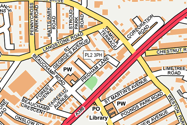 PL2 3PH map - OS OpenMap – Local (Ordnance Survey)