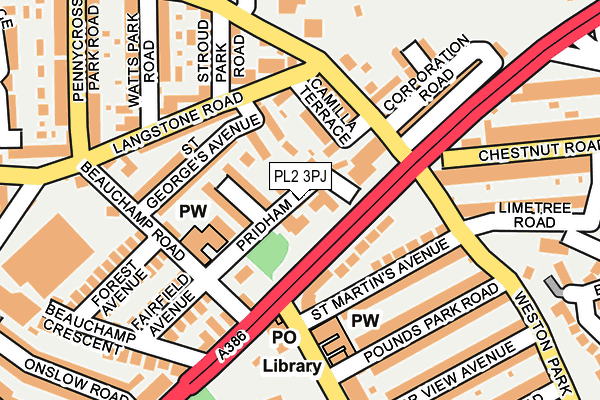 PL2 3PJ map - OS OpenMap – Local (Ordnance Survey)