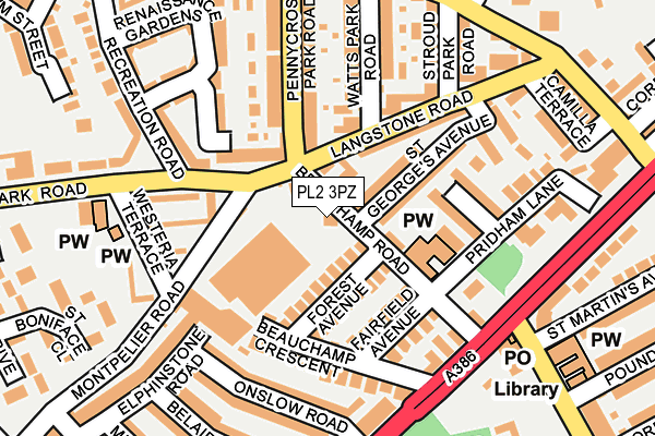 PL2 3PZ map - OS OpenMap – Local (Ordnance Survey)